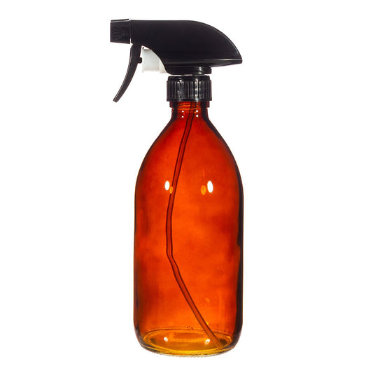 Amber Glass Bottle with Spray