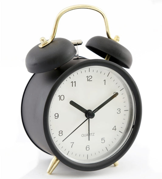 black-gold-metal-alarm-clock