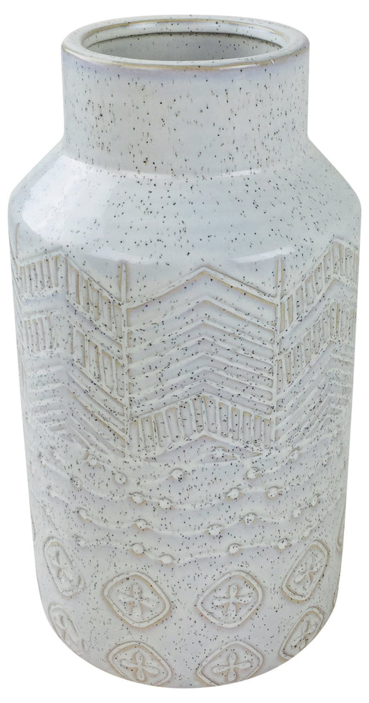white-herringbone-textured-stoneware-vase-30cm
