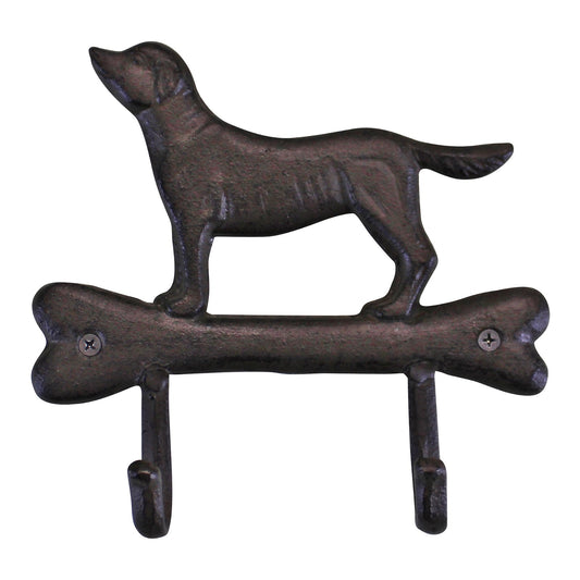 rustic-cast-iron-wall-hooks-gun-dog-design-with-2-hooks