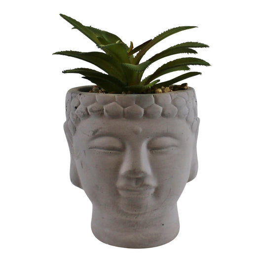 small-faux-succulent-in-buddha-head-pot