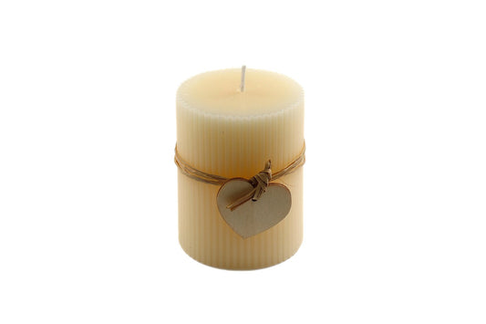 small-cream-ridged-pillar-candle-with-heart-decoration