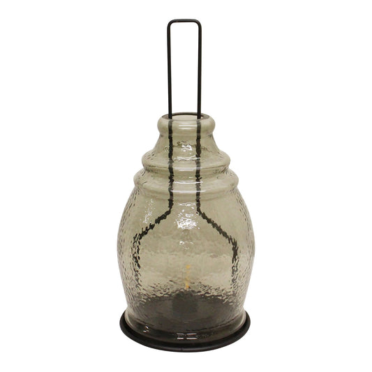 led-glass-lantern-grey-black-35x15cm