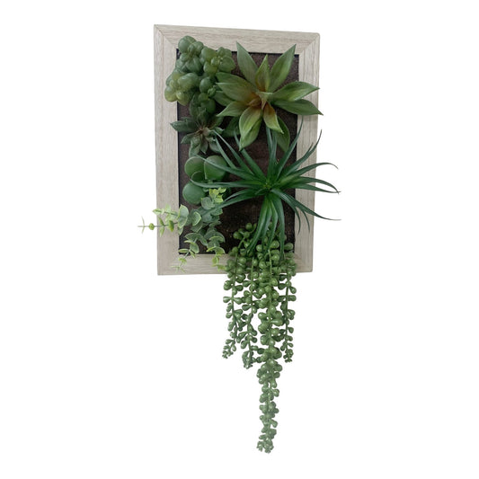 artificial-succulents-in-wooden-frame