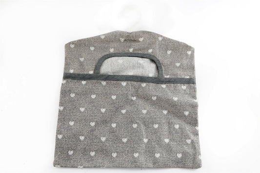 Cotton Peg Bag With Hearts 