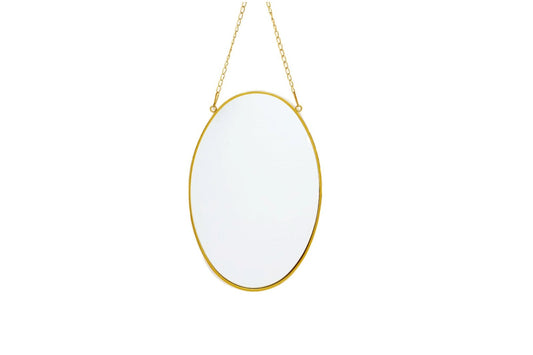 gold-hanging-oval-mirror