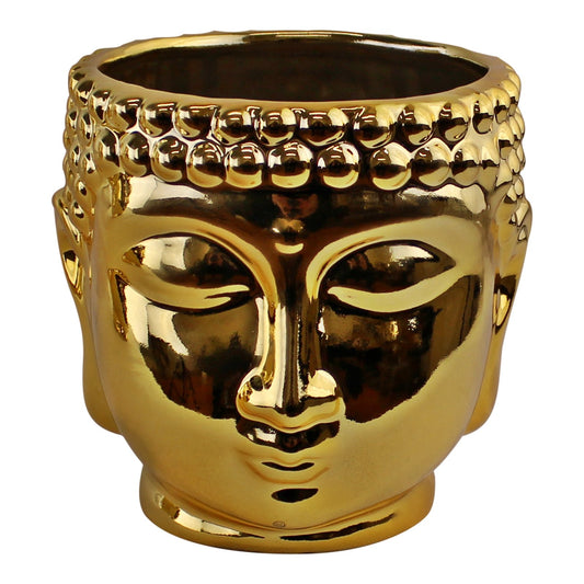 gold-ceramic-buddha-head-planter-12cm