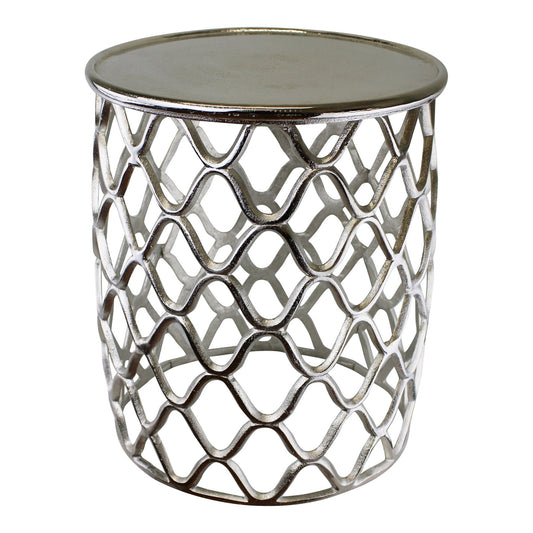 decorative-silver-metal-side-table