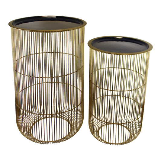 set-of-2-decorative-side-tables-in-gold-navy-blue