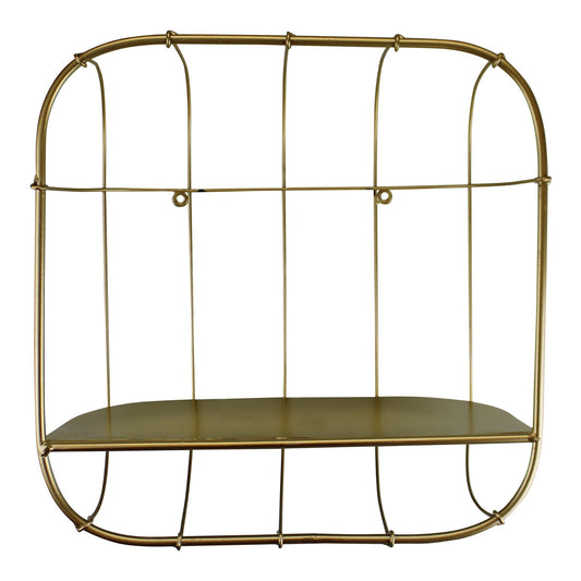 gold-metal-wall-storage-shelf-basket-design
